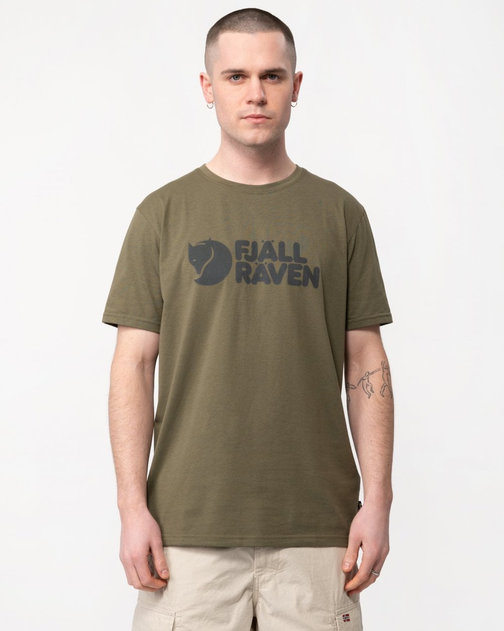 Fjallraven Logo Mens T-Shirt - Laurel Green 625