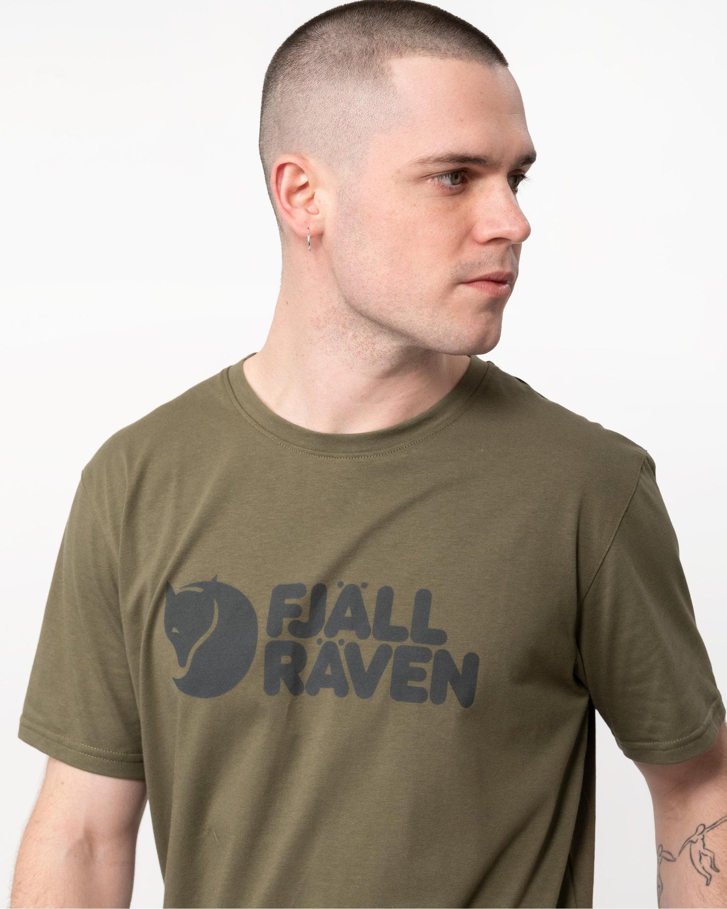 Fjallraven Logo Mens T-Shirt - Laurel Green 625