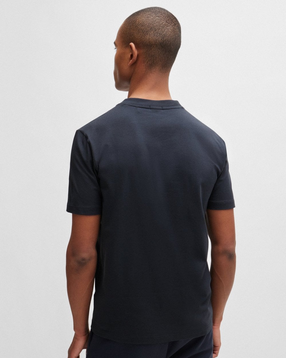 BOSS Green Tee V Mens Stretch Cotton V-Neck T-Shirt - Dark Blue 402