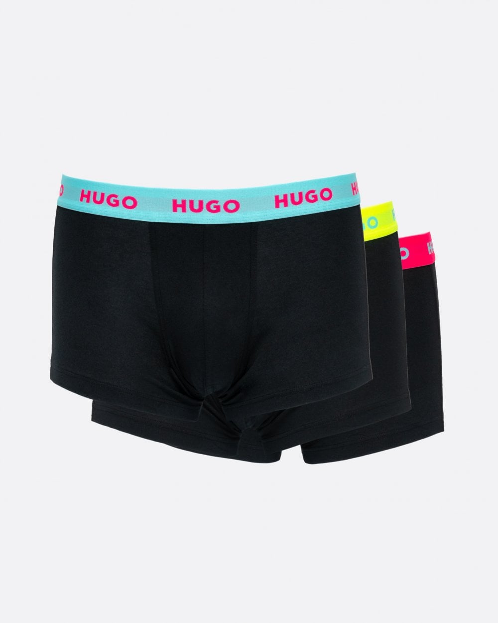 HUGO Triple Pack Mens Contrast Waistband Trunks