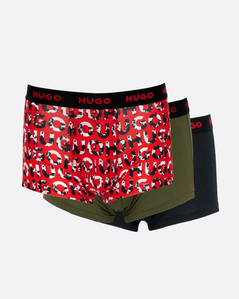 HUGO 3 pack Mens Branded Trunks