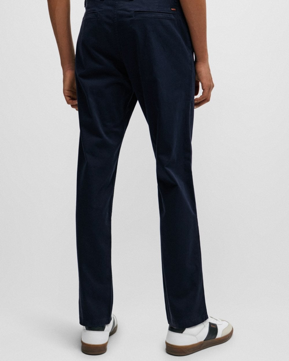BOSS Orange BOSS Orange Mens Tapered-Fit Chinos in Stretch-Cotton Satin NOS