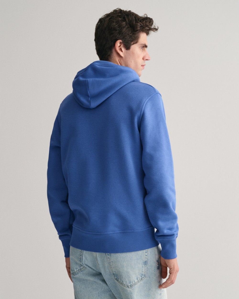 GANT Mens Regular FIt Archive Shield Pullover Hoodie - 407 Rich Blue