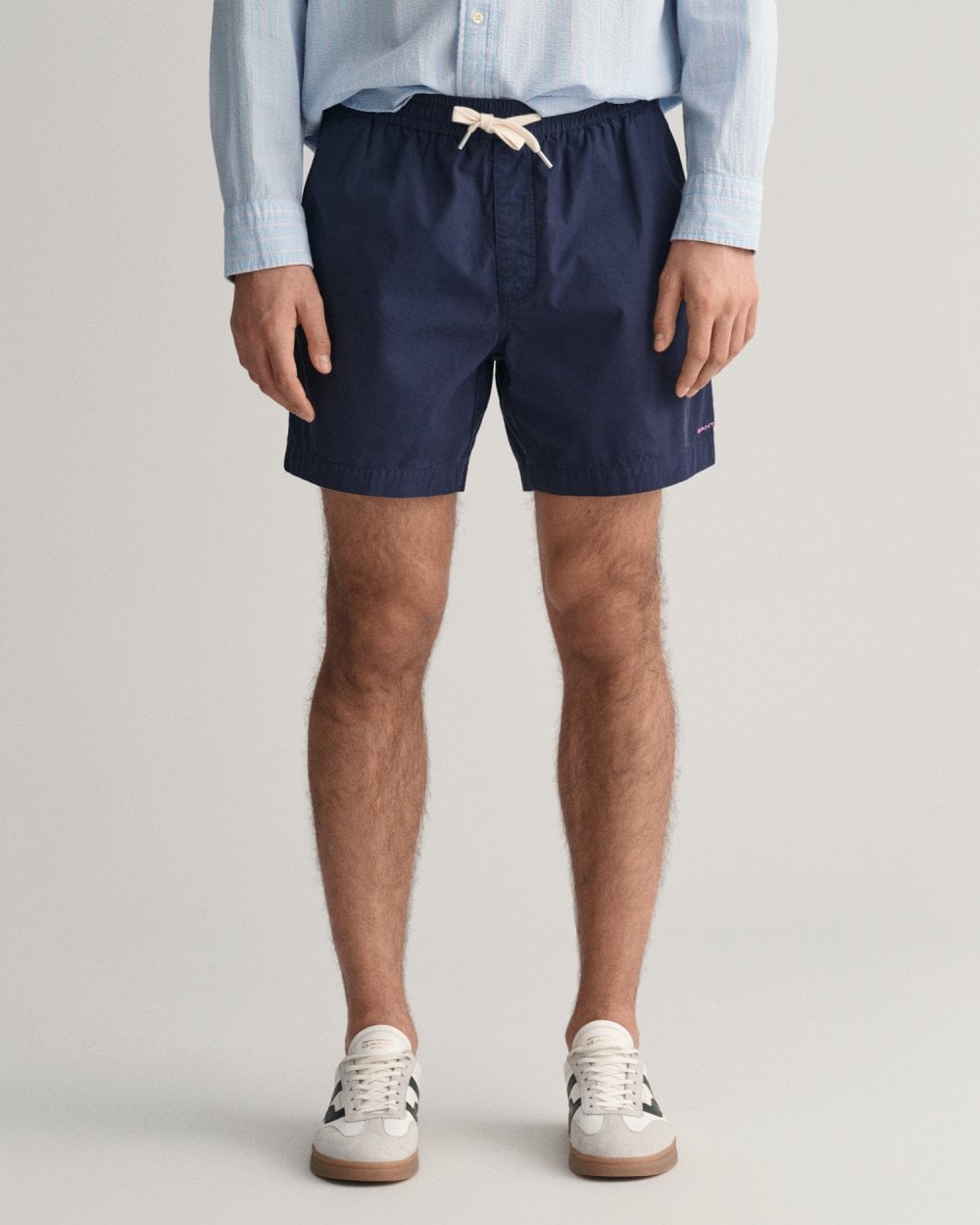 GANT Mens Drawcord Cotton Shorts - 410 Marine