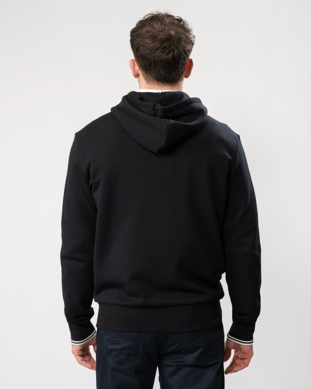 Fred Perry Mens Zip Through Hoodie NOS - Black 198