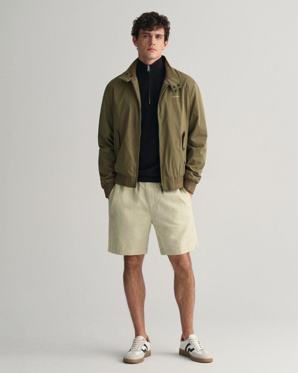 GANT Mens Lightweight Harrington Jacket - 301 Juniper Green