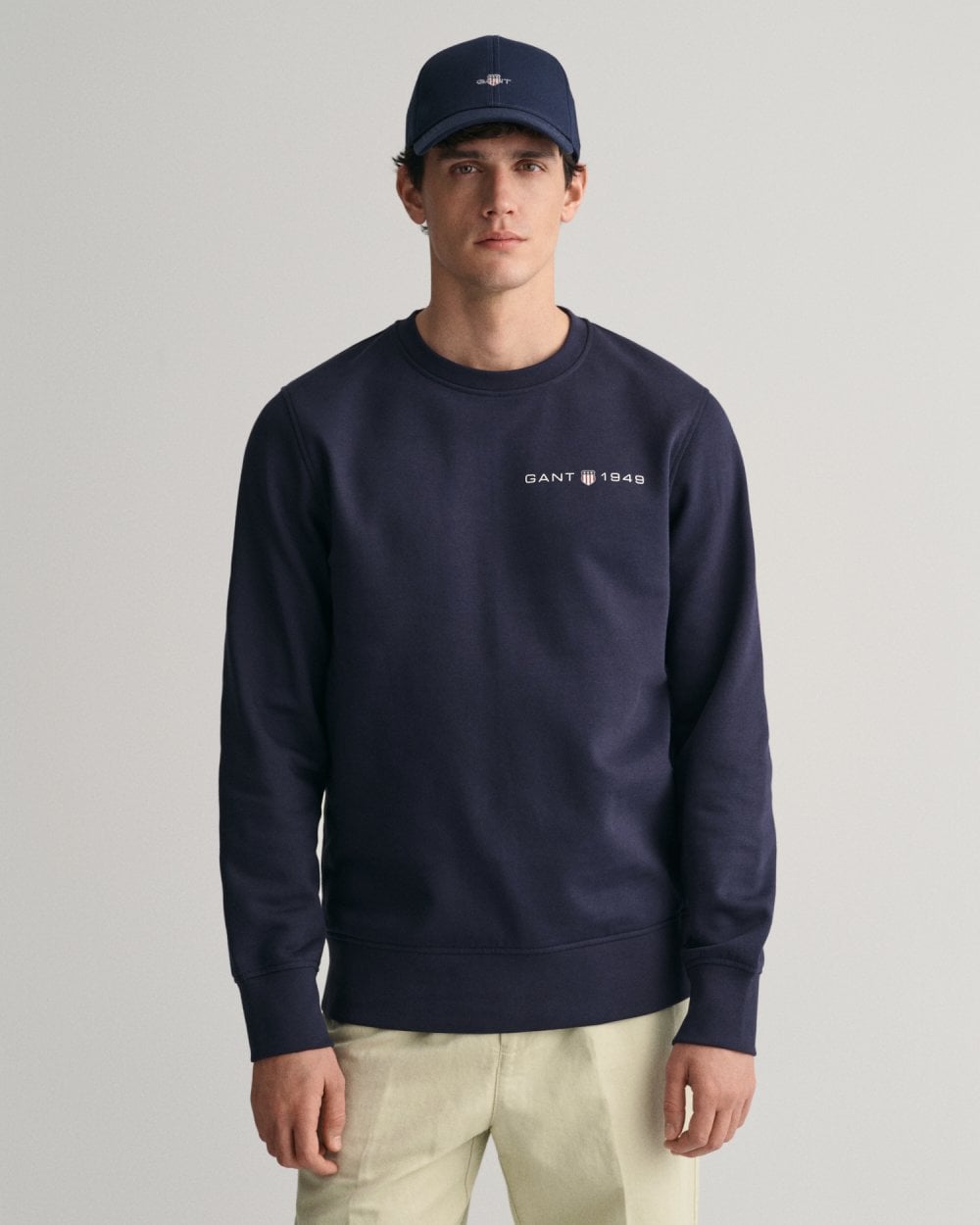 GANT Mens Printed Graphic Crew Neck Sweatshirt