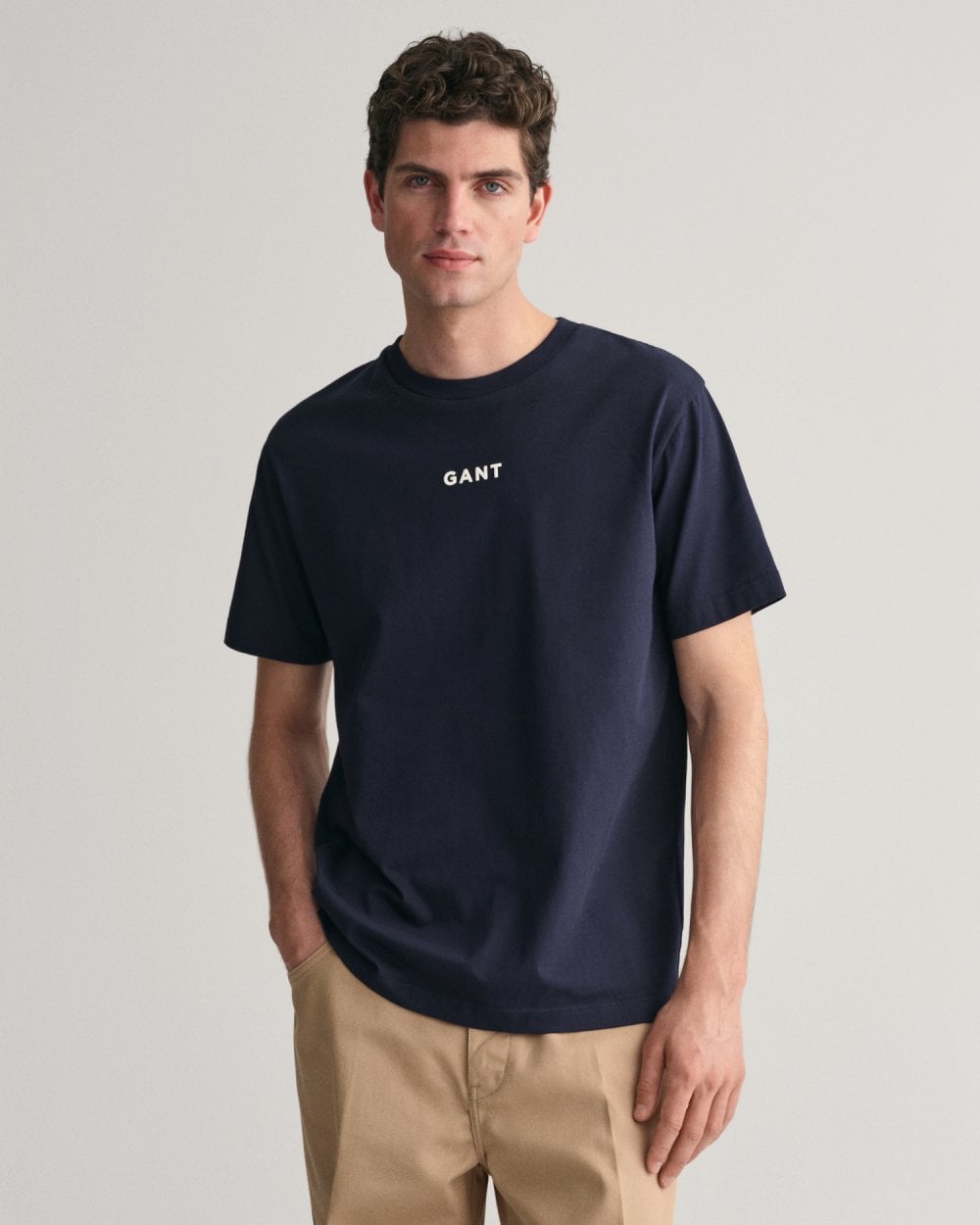 GANT Mens Small Contrast Logo T-Shirt
