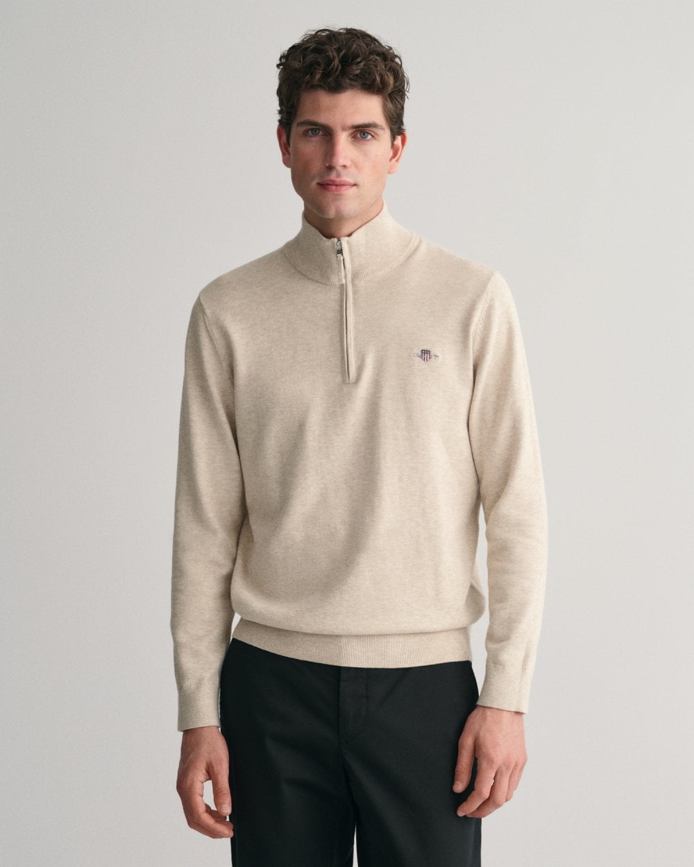 GANT Mens Classic Cotton Half zip Jumper