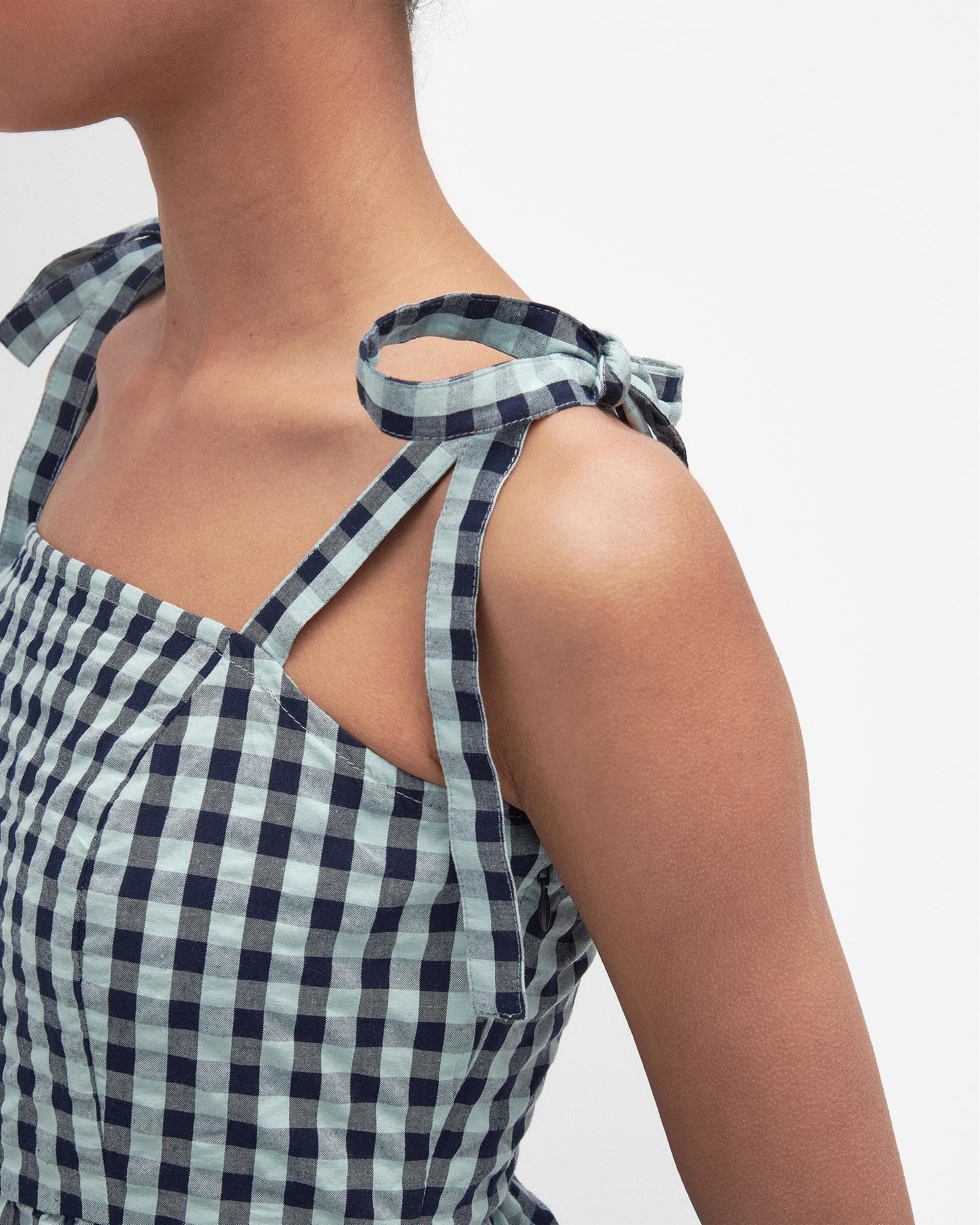 Barbour Abigail Womens Gingham Midi Dress