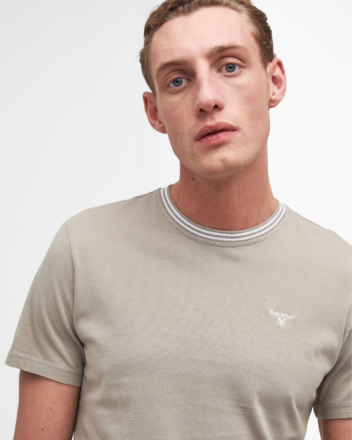 Barbour Austwick Mens T-Shirt - Concrete