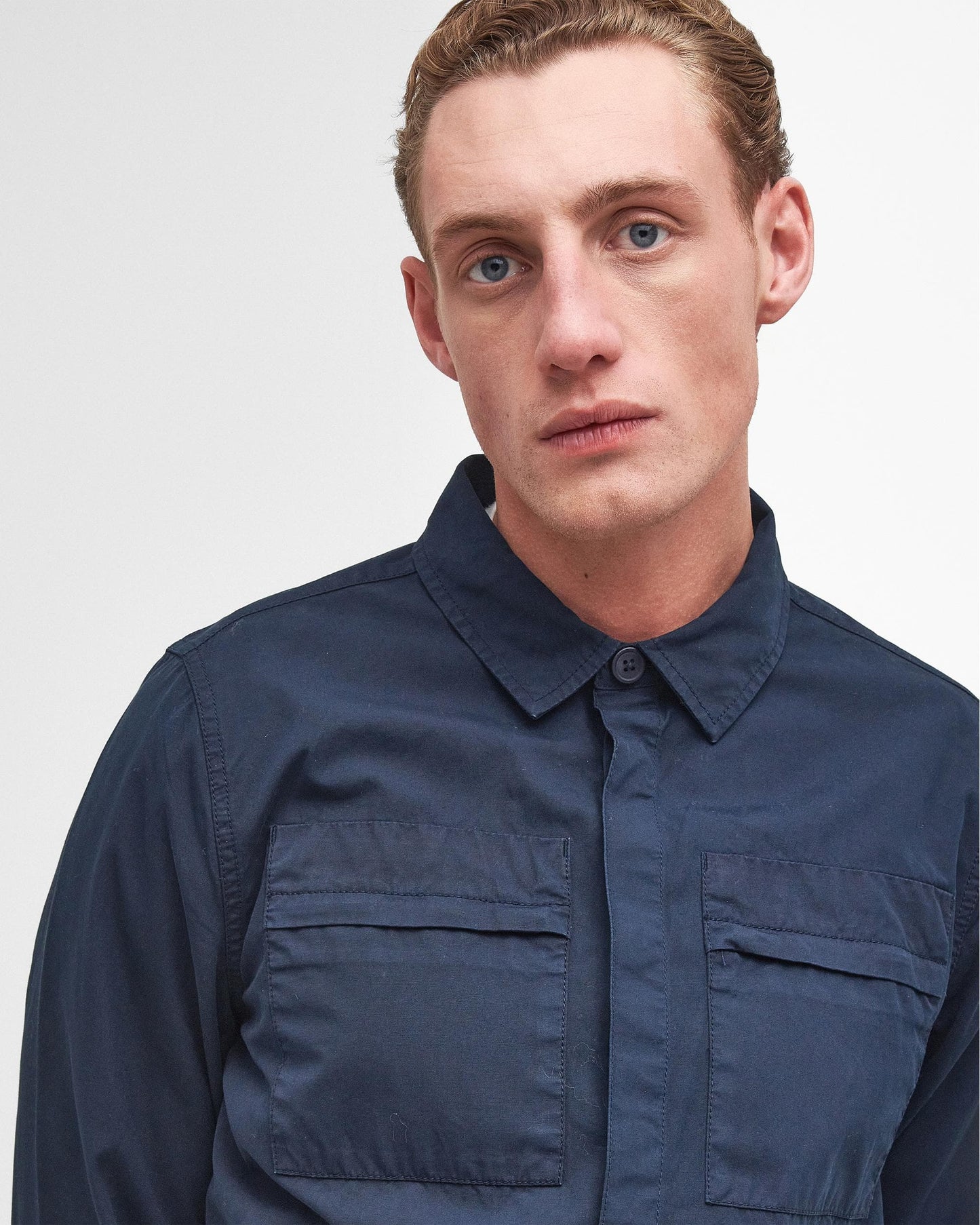 Barbour Castlebay Mens Garment Dyed Overshirt - Navy