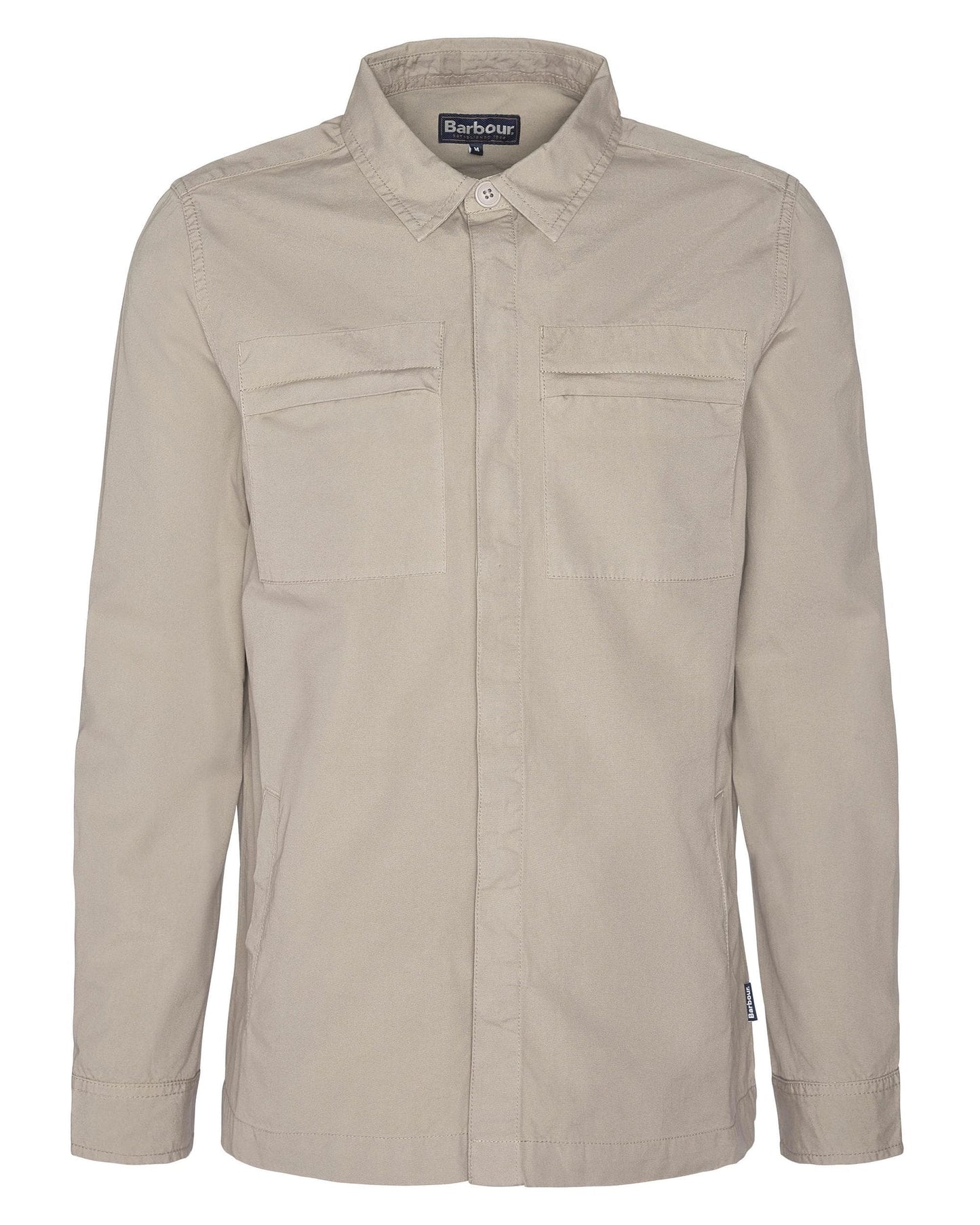 Barbour Castlebay Mens Garment Dyed Overshirt - Concrete