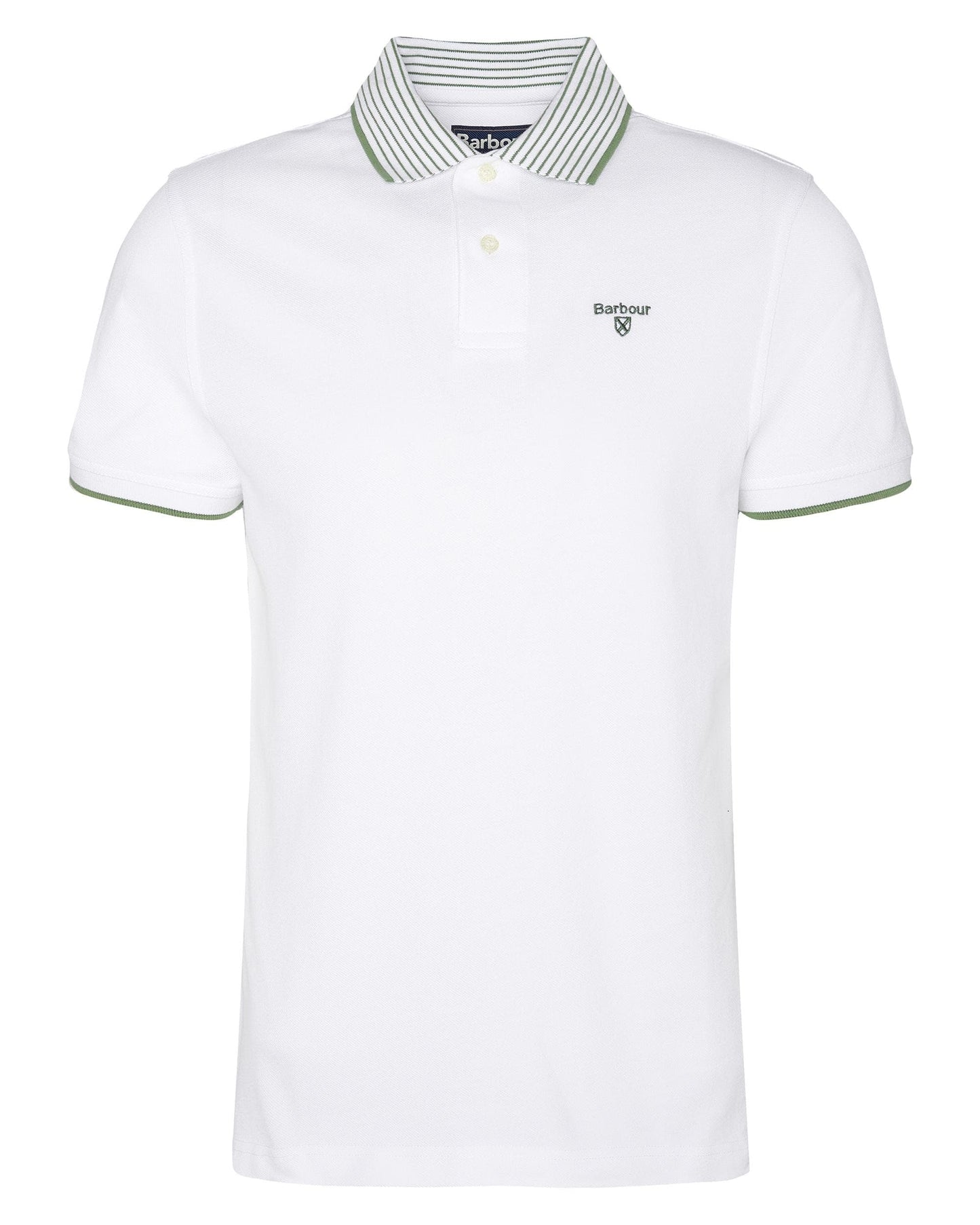 Barbour Denwick Mens Tailored Polo Shirt - White