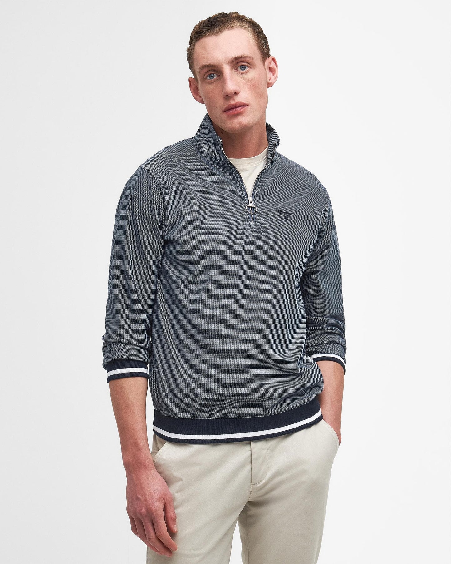 Barbour Barbour Houndwood Mens Tailored Half Zip Sweatshirt