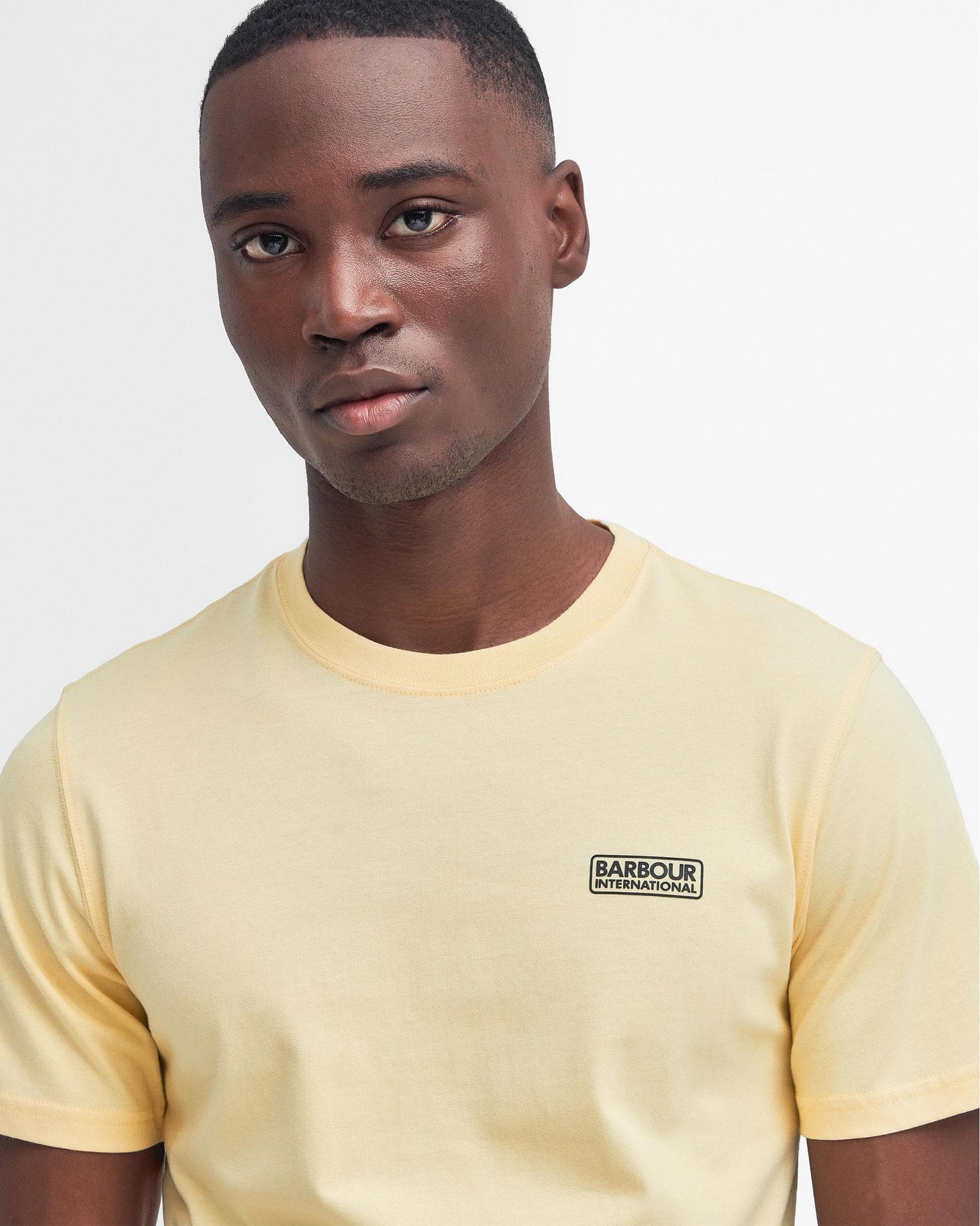 Barbour International Small Logo Mens T-Shirt - Dusty Yellow
