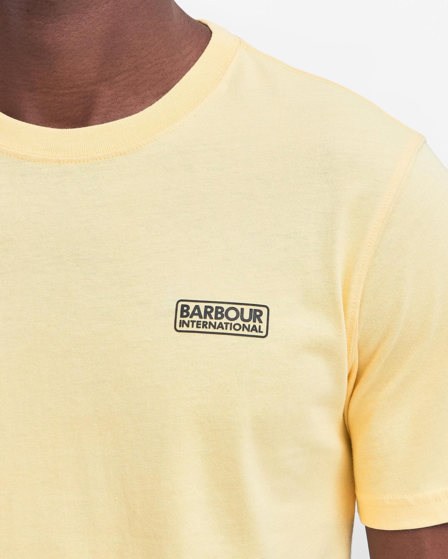 Barbour International Small Logo Mens T-Shirt - Dusty Yellow