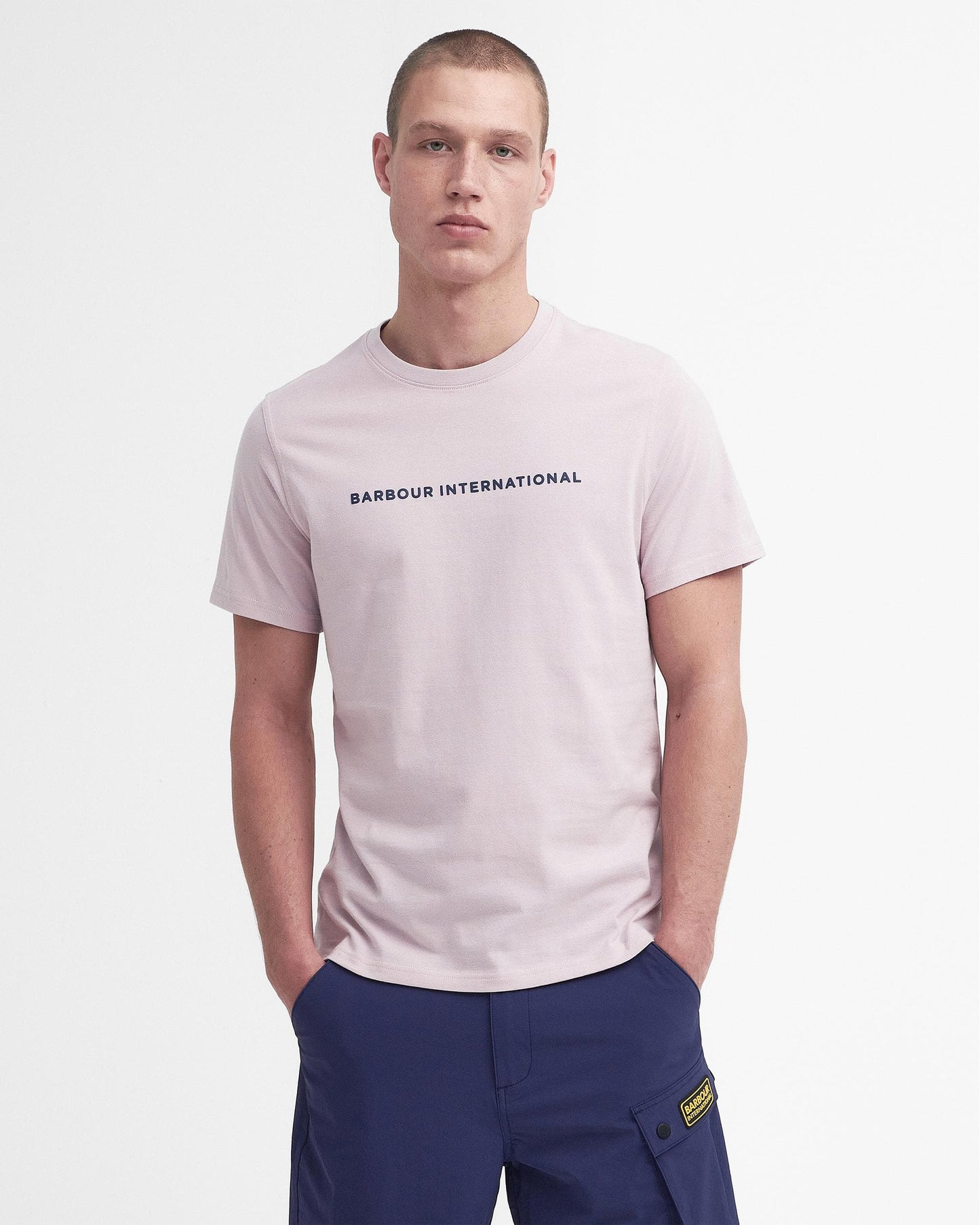 Barbour International Motored Mens Tailored T-Shirt - Dusk Pink