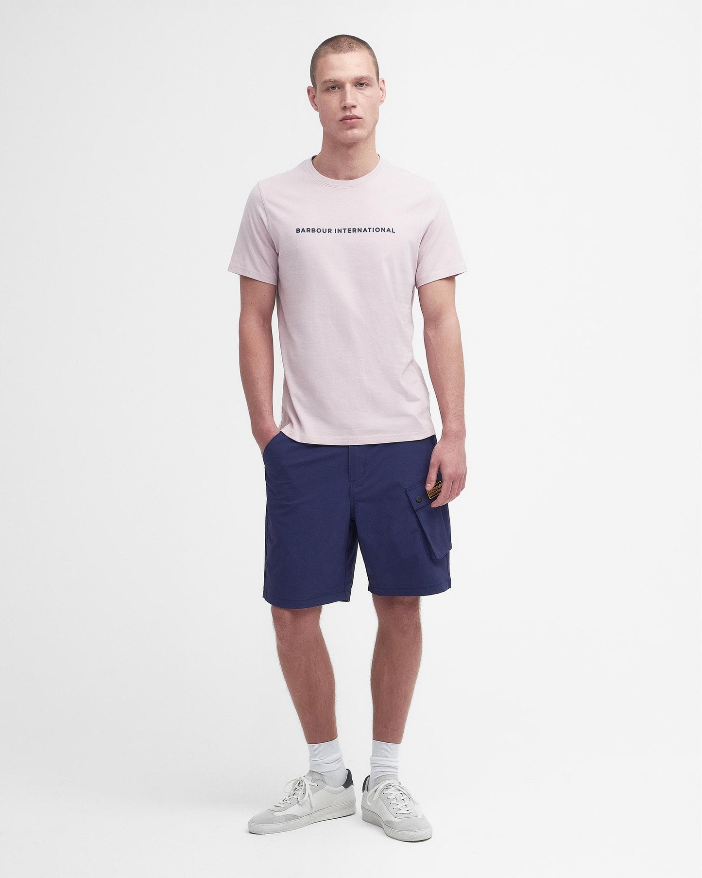 Barbour International Motored Mens Tailored T-Shirt - Dusk Pink