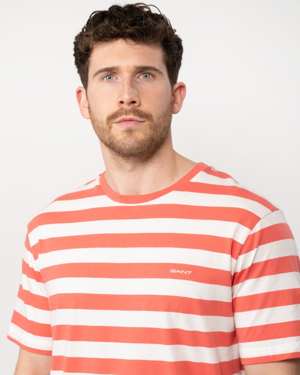 GANT GANT Mens Stripe Short Sleeve T-Shirt