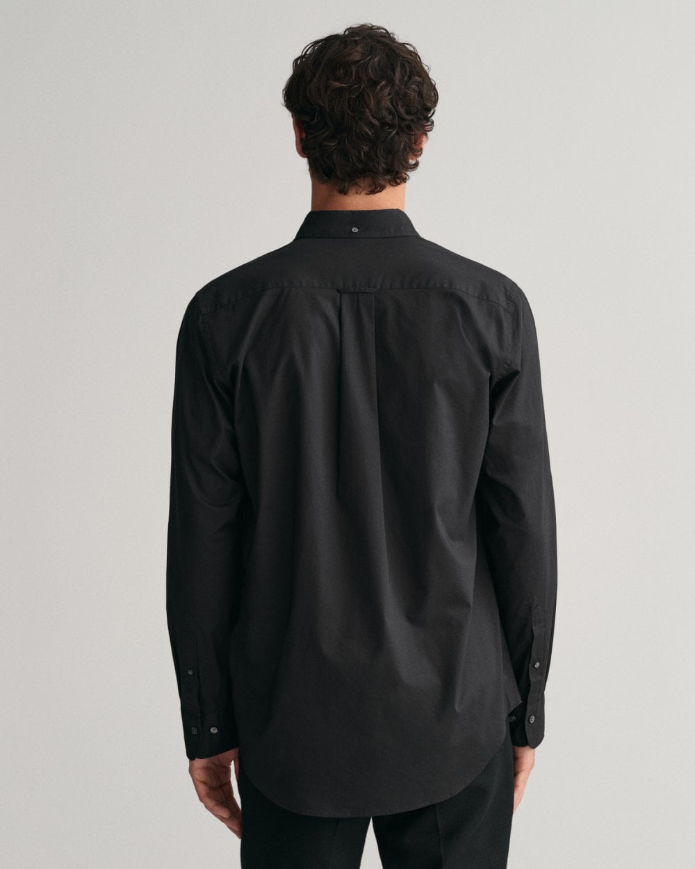 GANT Mens Regular Fit Long Sleeve Poplin Shirt - 5 Black