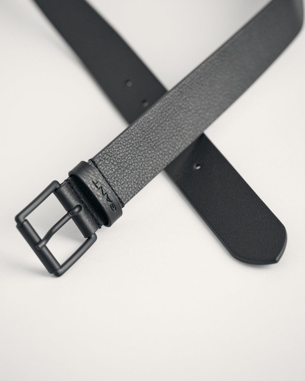 GANT Mens Tonal Buckle Leather Belt - 5 Black