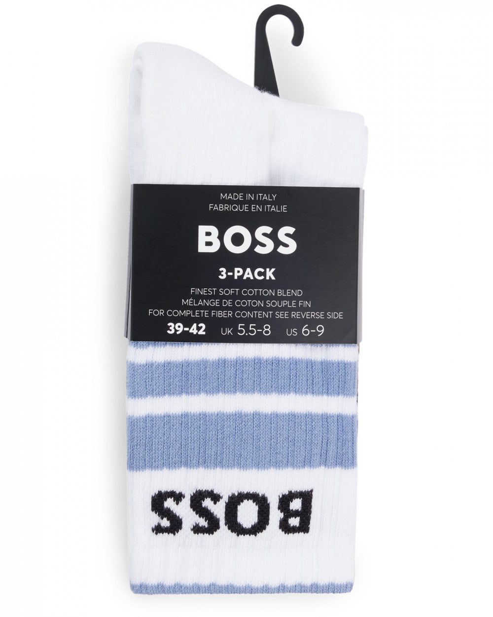 BOSS Orange BOSS Orange Mens 3-Pack of Short Socks with Stripes and Logos