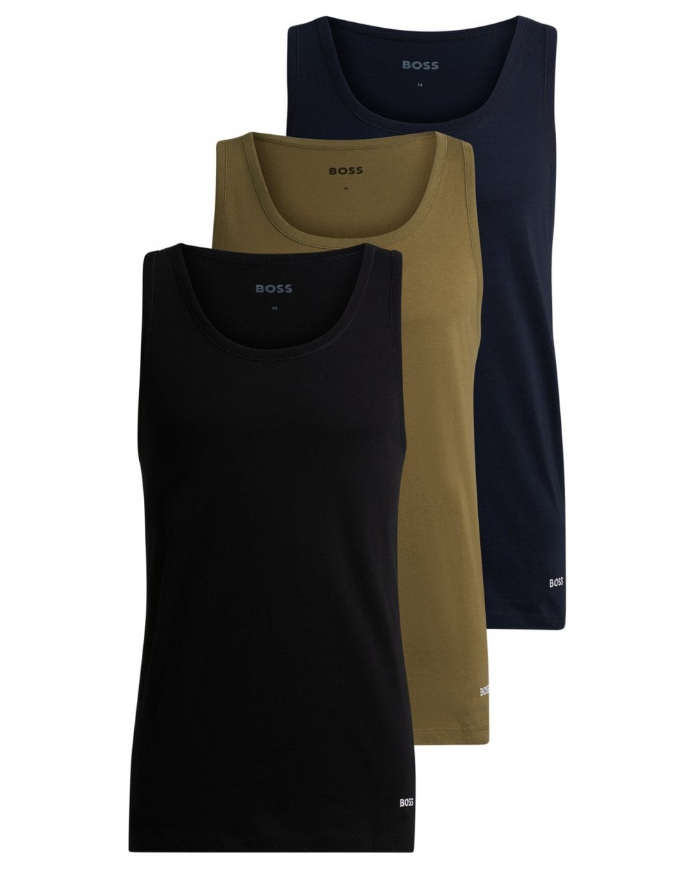 BOSS Orange BOSS Orange Mens Three-Pack of Tank-Top Vests in Cotton