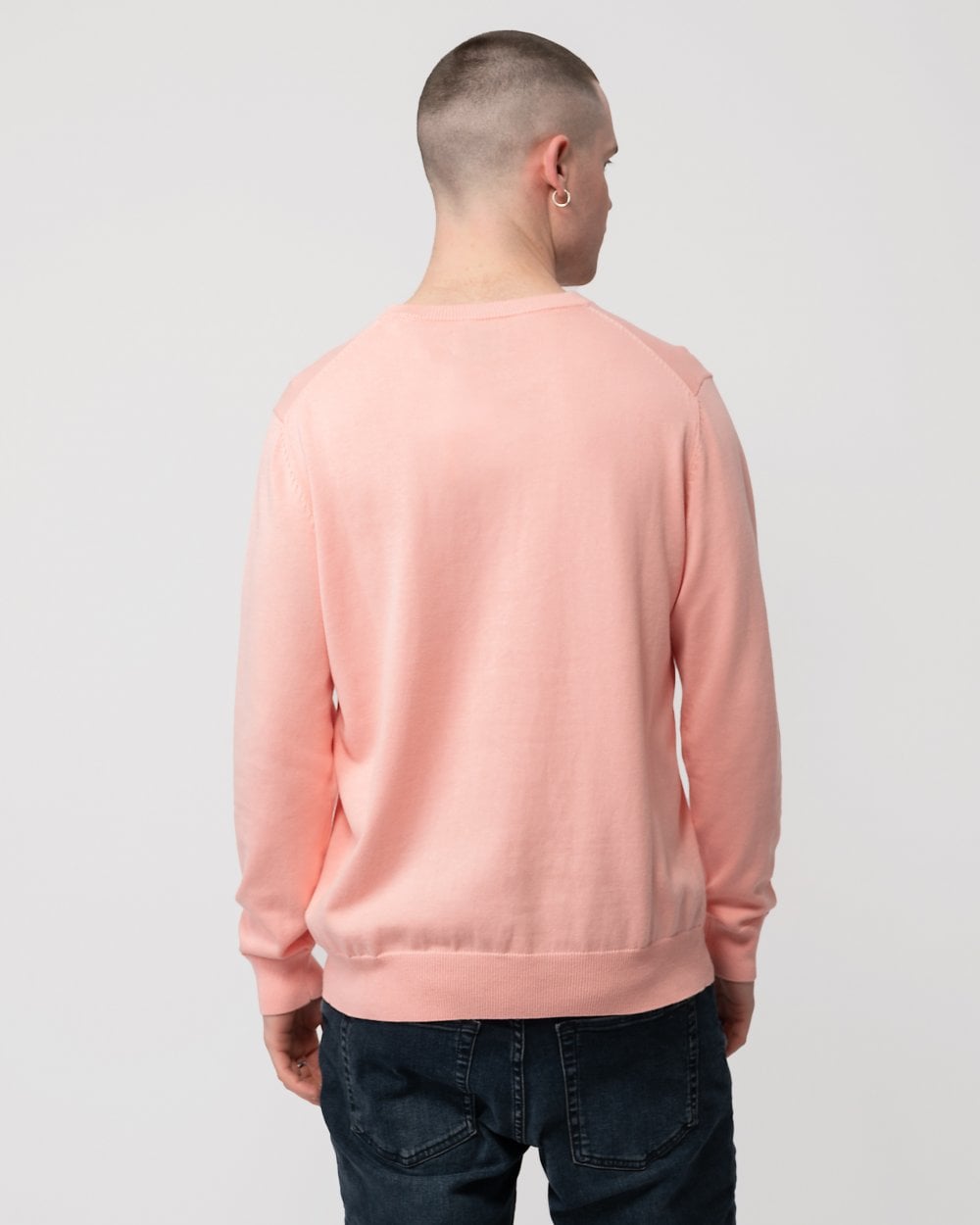GANT Mens Classic Cotton Crew Neck Jumper - 671 Bubblegum Pink