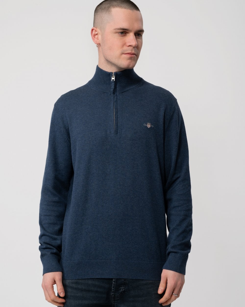GANT Mens Classic Cotton Half zip Jumper