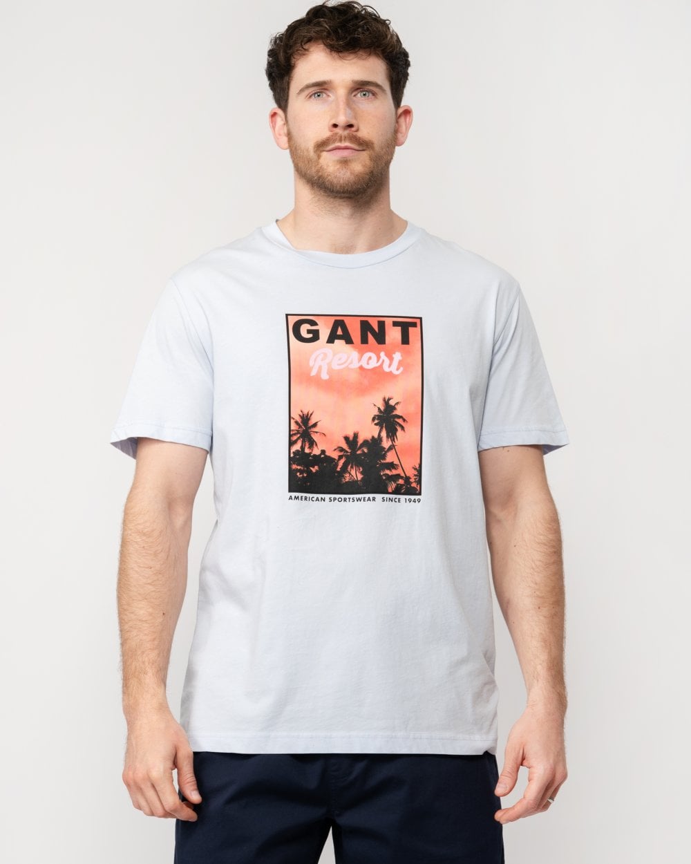 GANT Mens Washed Graphic Short Sleeve T-Shirt