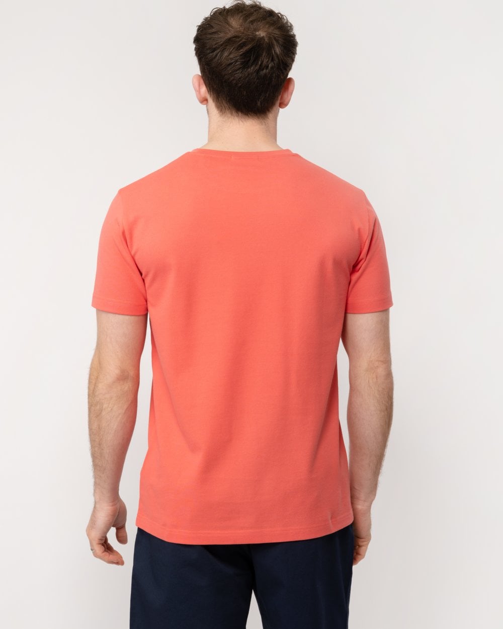 GANT Mens Slim Pique Short Sleeve T-Shirt - 628 Sunset Pink