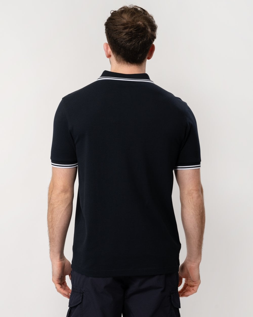 Fred Perry Mens Twin Tipped Signature Polo Shirt NOS - Navy/White 238