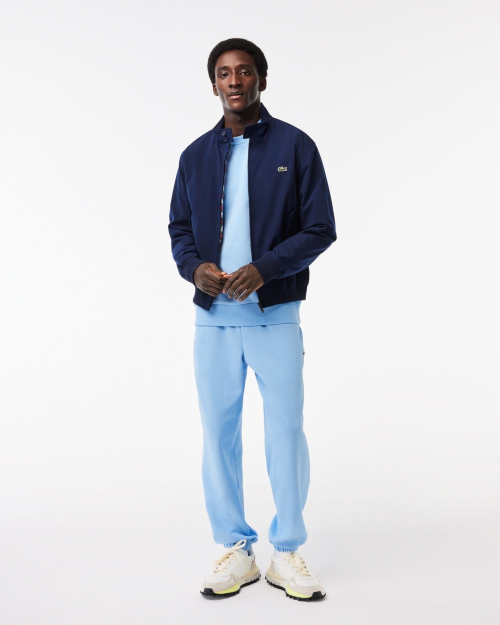Lacoste Mens Crew Neck Fleece Sweatshirt - Pale Blue HBP