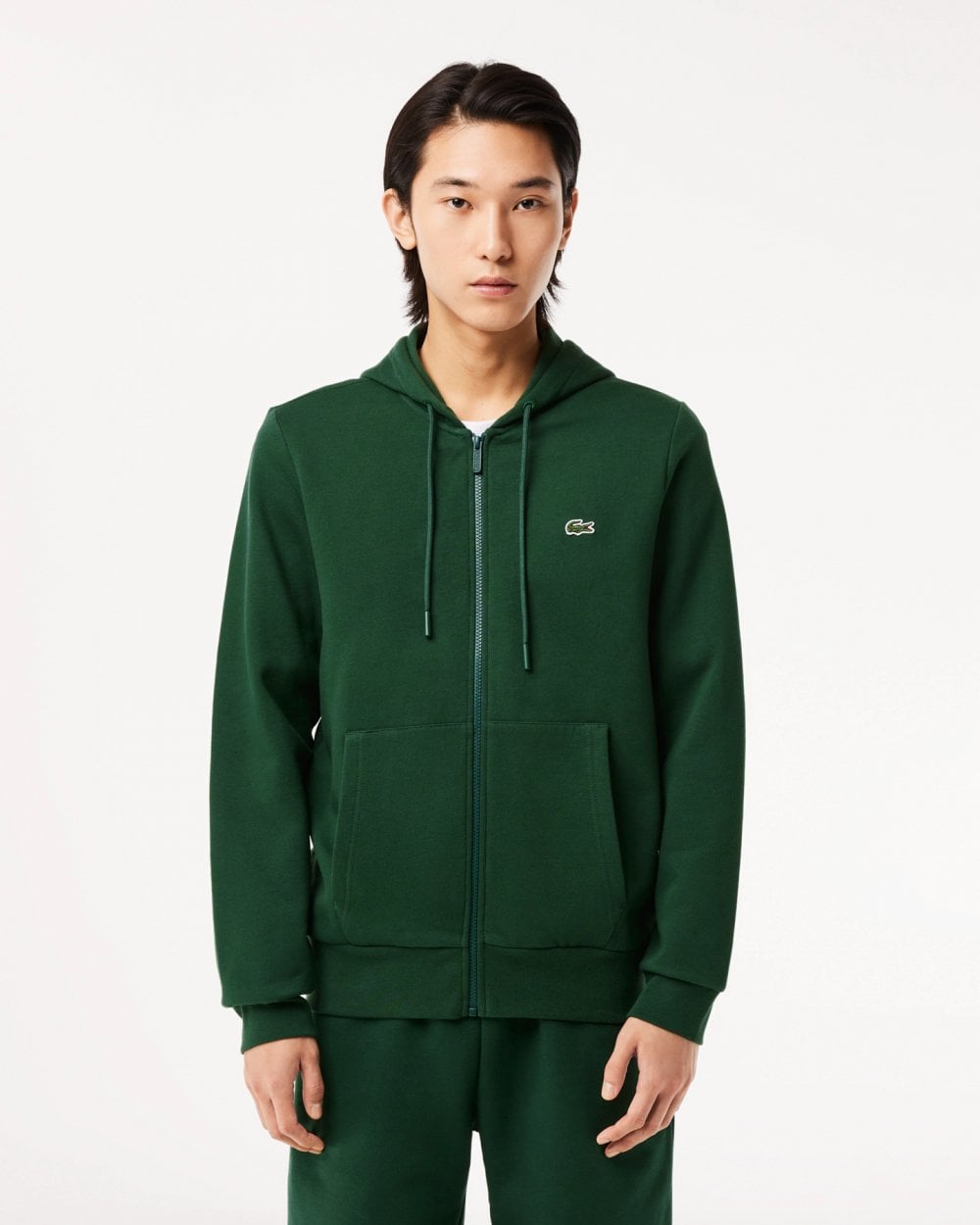 Lacoste Mens Fleece Full-Zip Hoodie
