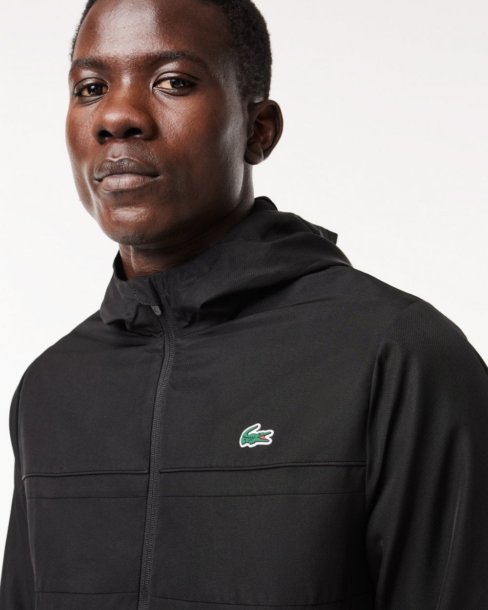 Lacoste Mens Zipped Training Jacket - Black/Black-Black 8VM