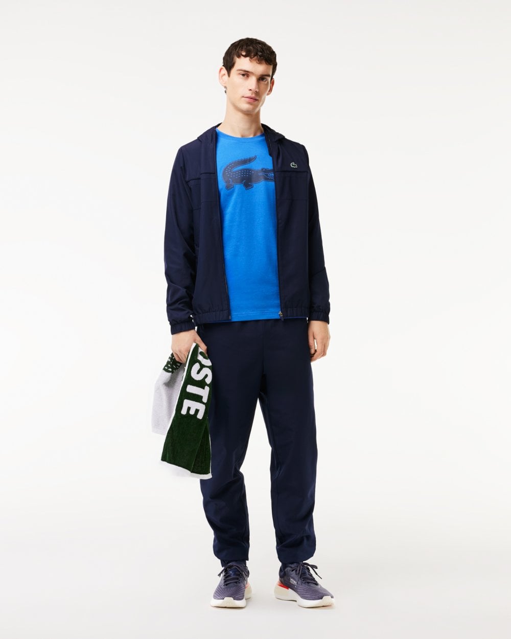 Lacoste Mens Zipped Training Jacket - Navy Blue 5FS