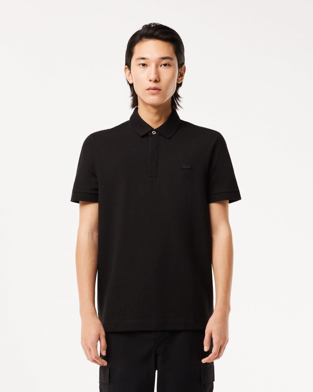 Lacoste Smart Paris Mens Stretch Cotton Polo Shirt - Black 031