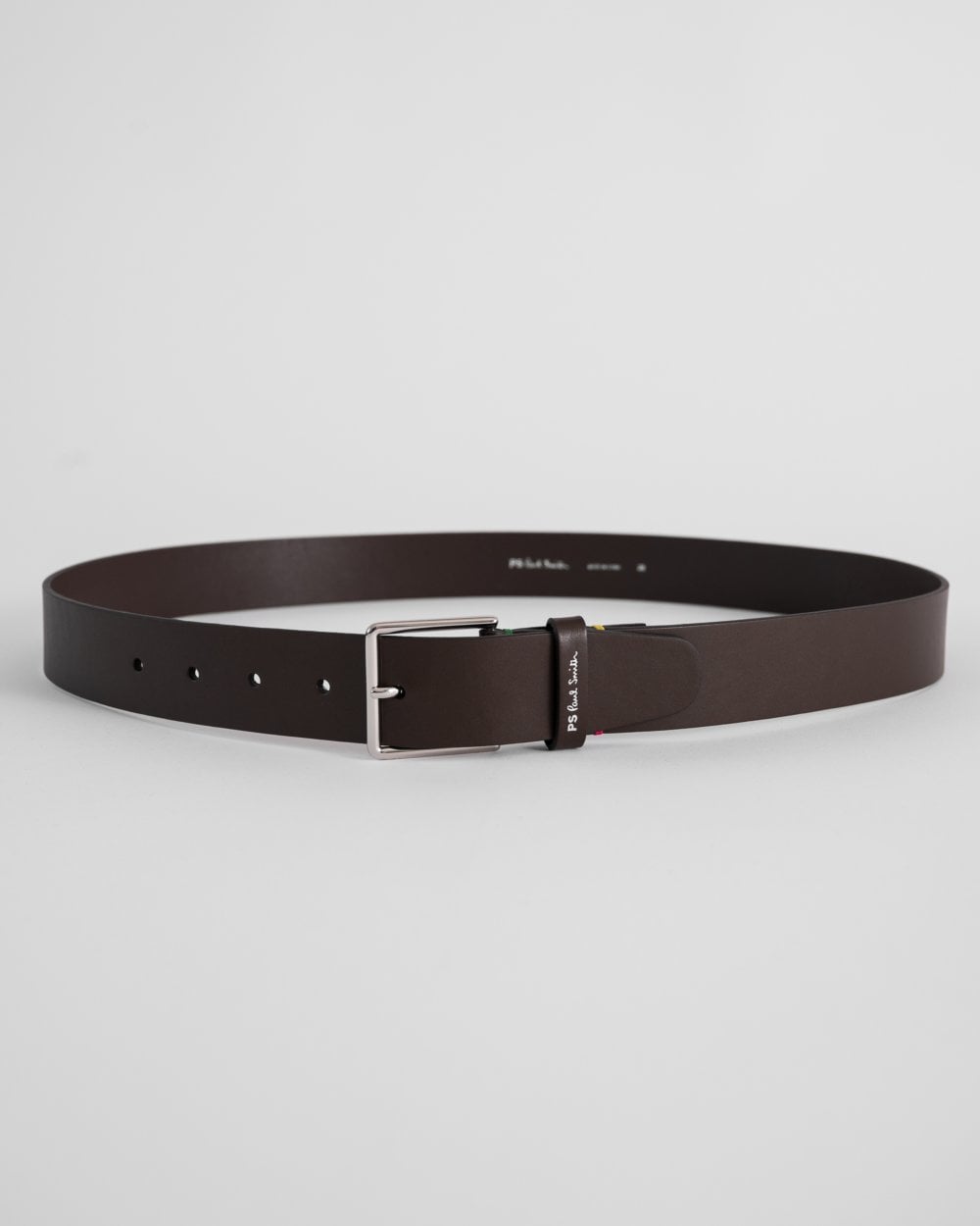 Paul Smith Mens Leather Belt With Colourful Stitch Detail