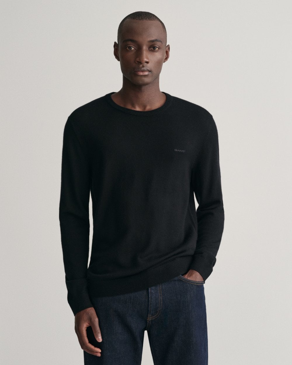 GANT Mens Extrafine Merino Wool Crew Neck Jumper