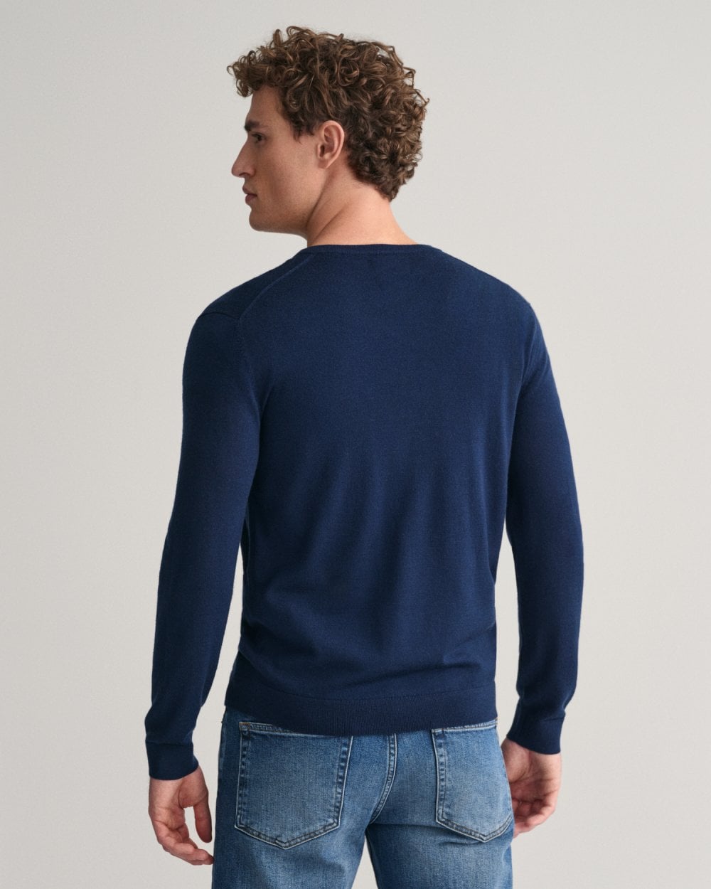 GANT GANT Mens Extrafine Merino Wool V-Neck Jumper