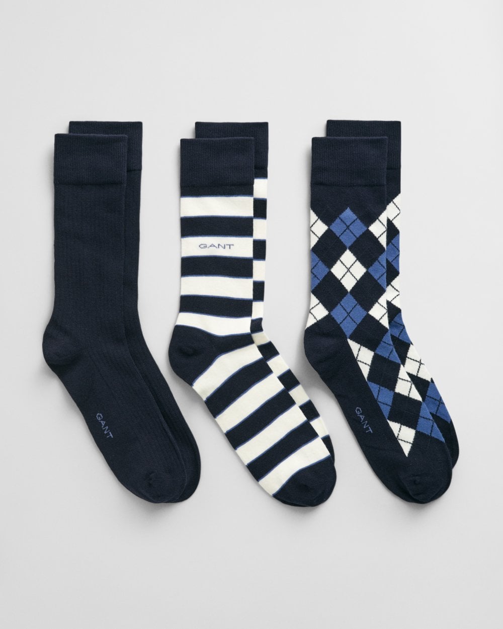 GANT GANT Mens Argyle And Stripe Socks 3-Pack