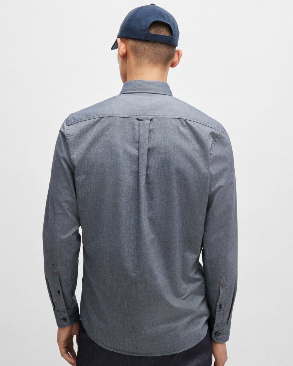 BOSS Orange Rickert Mens Long Sleeve Shirt - Navy 418
