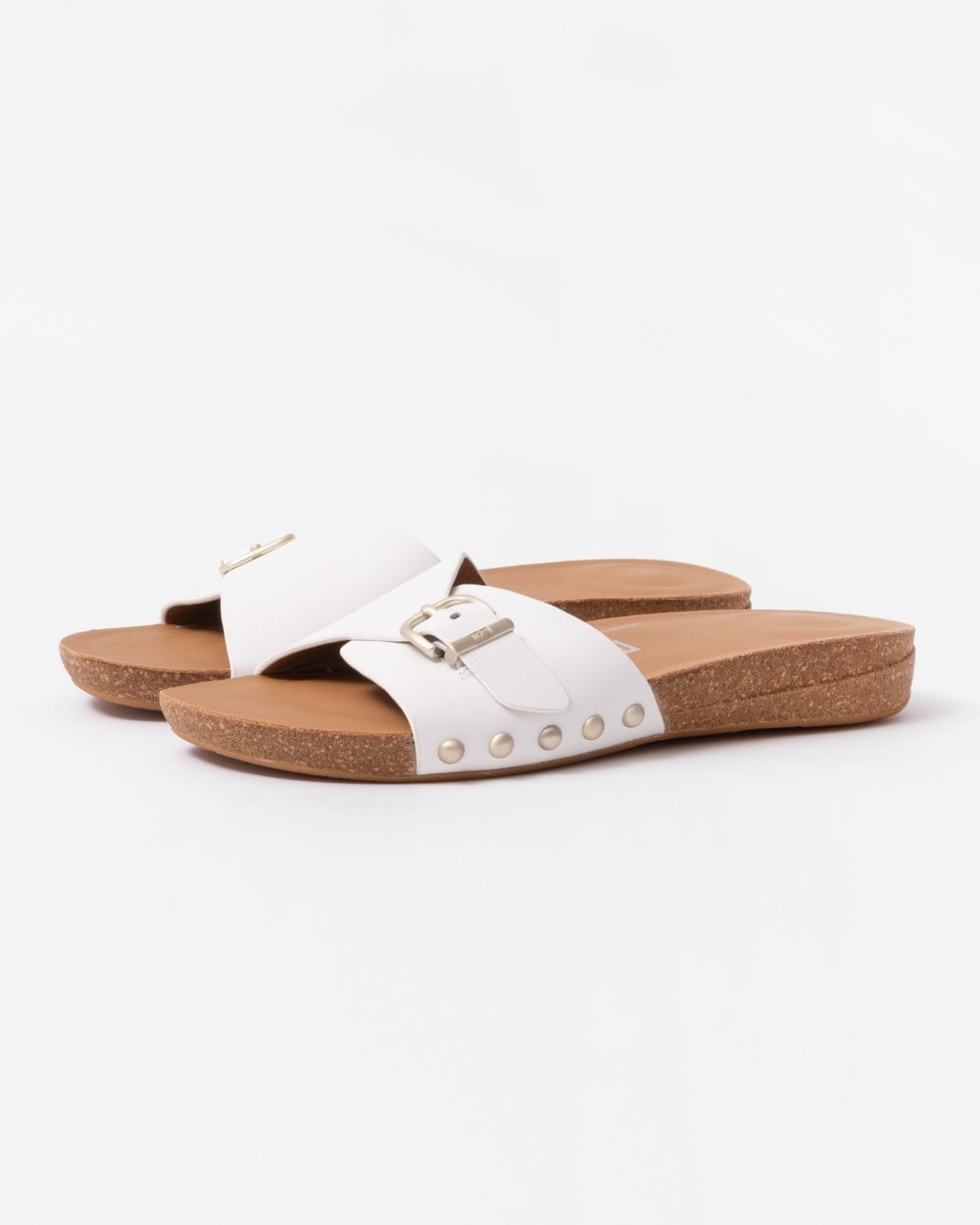Fitflop IQushion Womens Adjustable Buckle Leather Slides