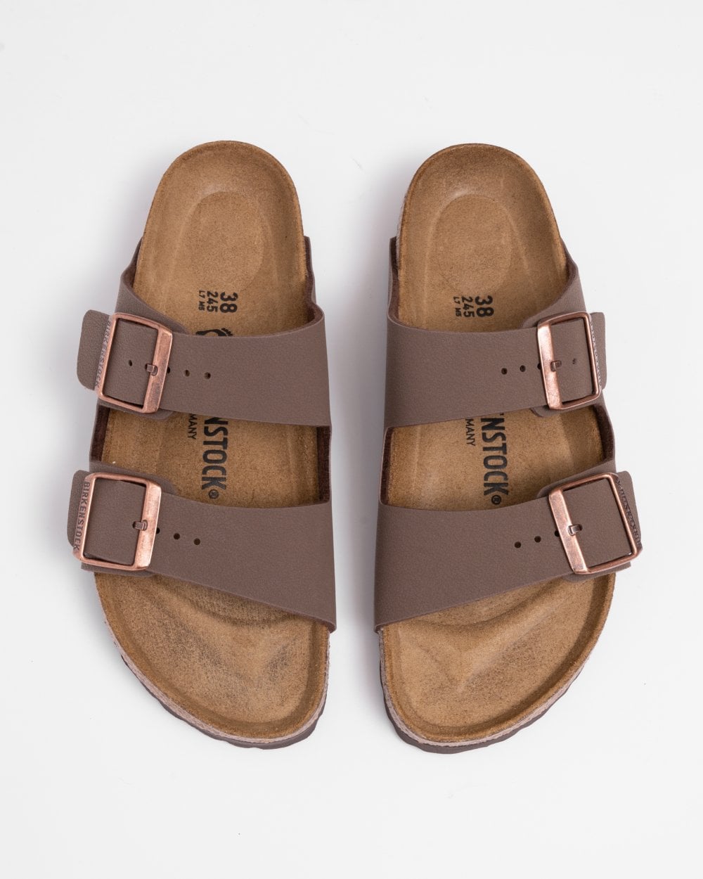 Birkenstock Arizona Birko-Flor Nubuck Womens Sandals - Mocha