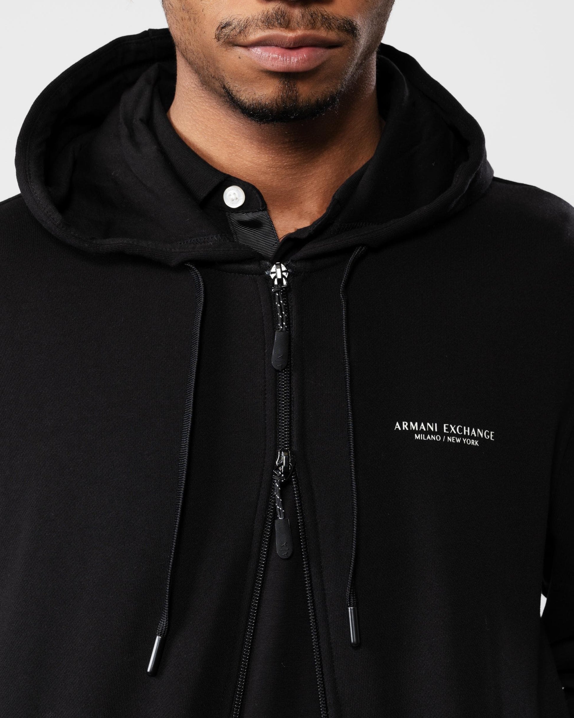 Armani Exchange Armani Exchange Mens Milano/New York Zip Up Hoodie