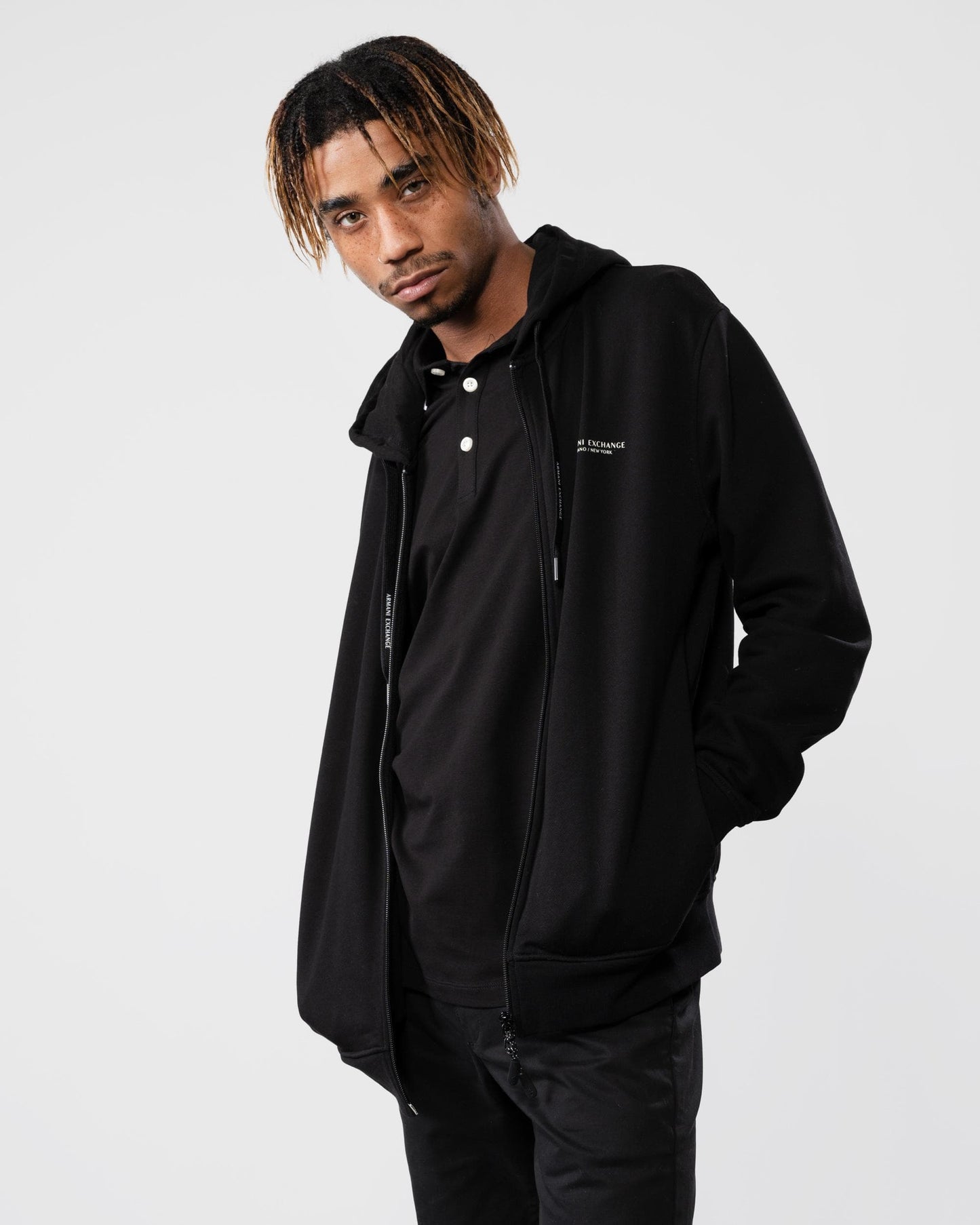 Armani Exchange Armani Exchange Mens Milano/New York Zip Up Hoodie