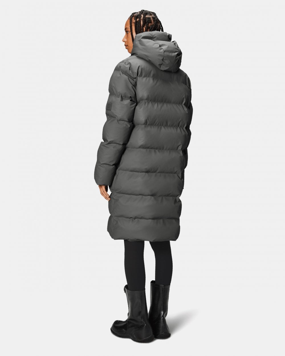 Rains Alta Long Unisex Puffer Jacket - 13 Grey