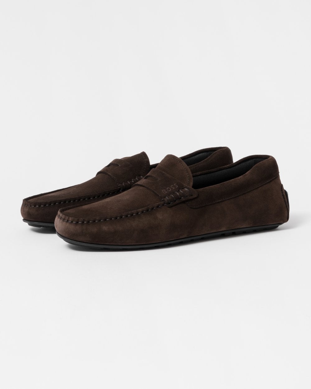 BOSS Orange Noel Mens Suede Moccasin Shoes