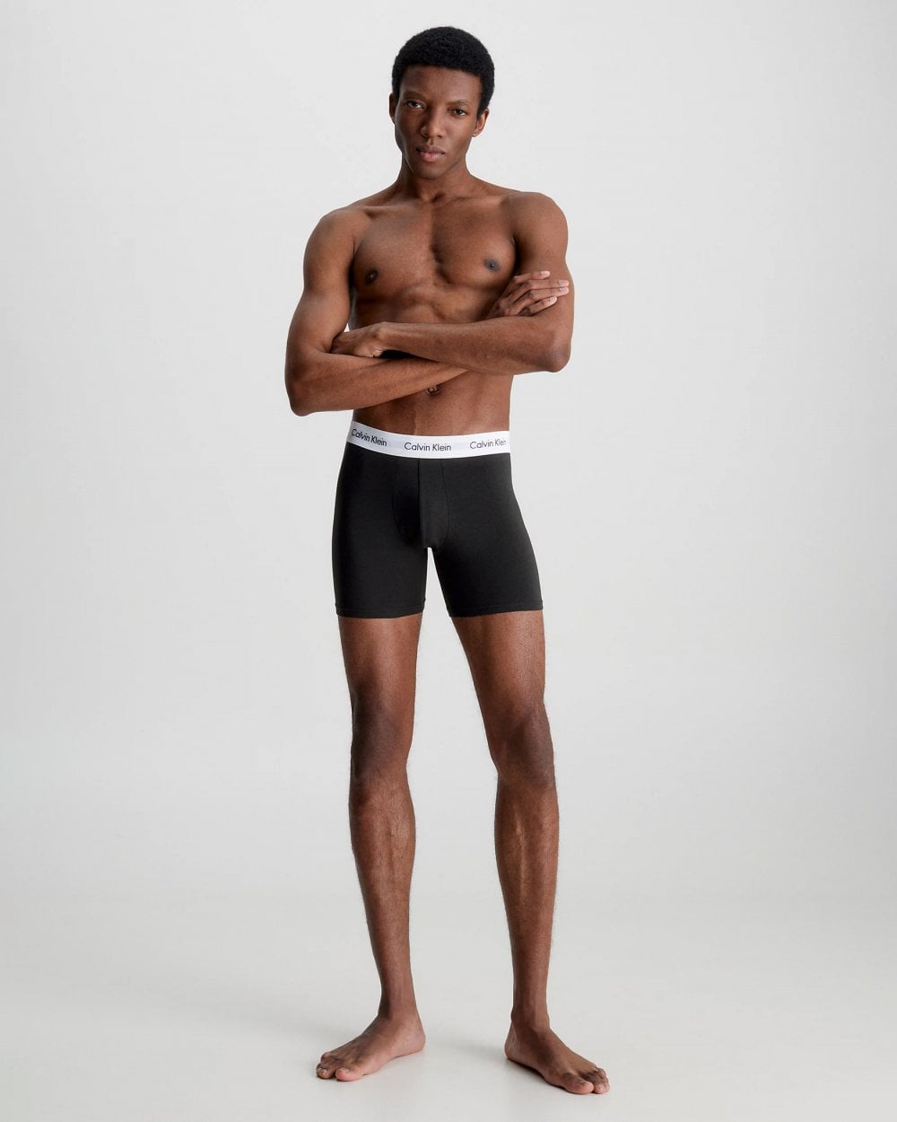 Calvin Klein Cotton Stretch Mens Boxer Brief 3 Pack - Black